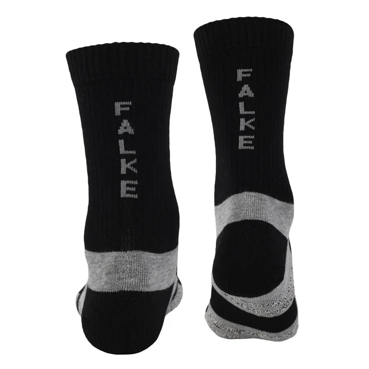 Falke Black Padel Performance Socks: Cushioned, Non-Slip, Arch Support, Seamless Toe