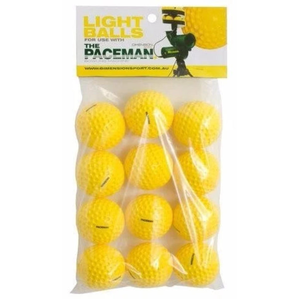 Paceman Original Dimple Cricket Bowling Machine Balls 12-Pack - Junior Training