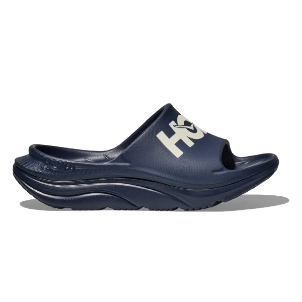 Hoka Ora Recovery Athletic Slide: Ultimate Comfort, Navy Blue, Sugarcane Footbed
