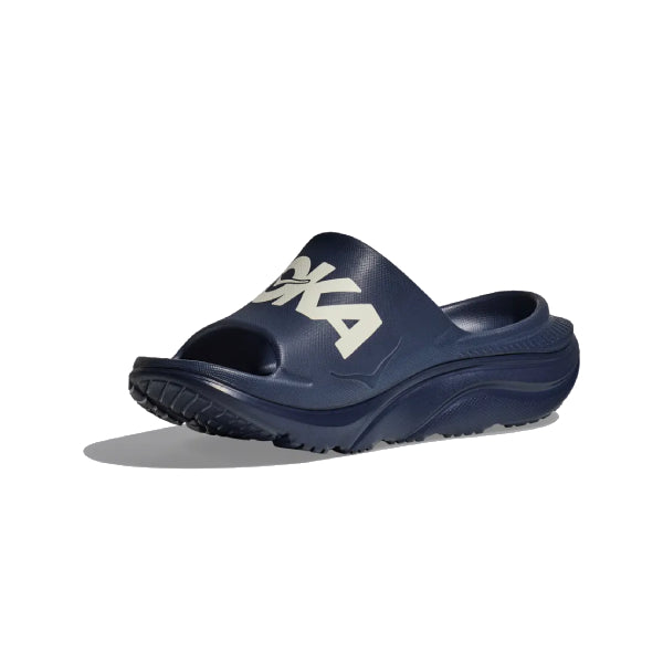 Hoka Ora Recovery Athletic Slide: Ultimate Comfort, Navy Blue, Sugarcane Footbed
