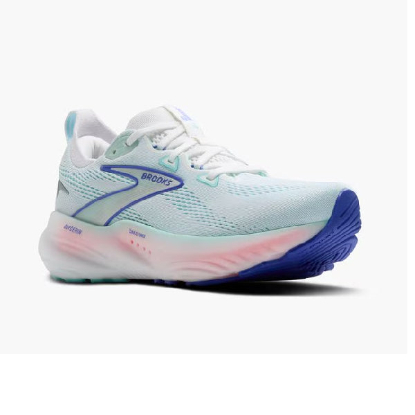 Brooks Glycerin 22 Women&#39;s Plush Cushioned Road Running Shoes White Blue