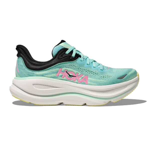 Hoka Bondi 9 Women&#39;s Ultra-Cushioned Road Running Shoes Blue Spark Mint