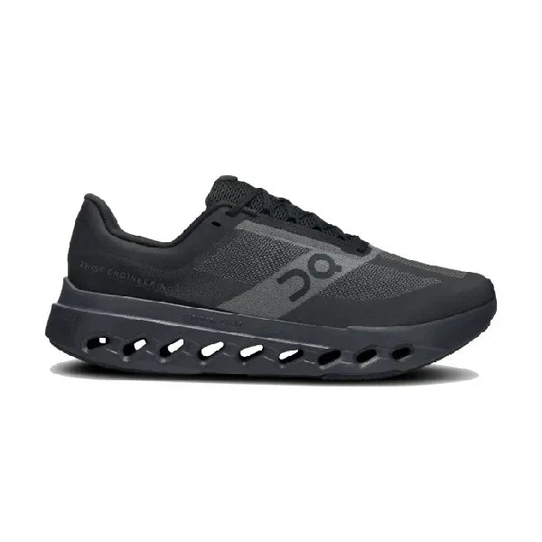 On Cloudsurfer Next Women's Running Shoes: Plush Cushioning, Dynamic Return, Black/Eclipse