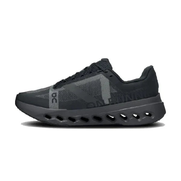 On Cloudsurfer Next Women's Running Shoes: Plush Cushioning, Dynamic Return, Black/Eclipse