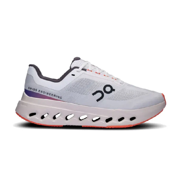 On Cloudsurfer Women&#39;s Running Shoes White Flame - CloudTec Phase Cushioning