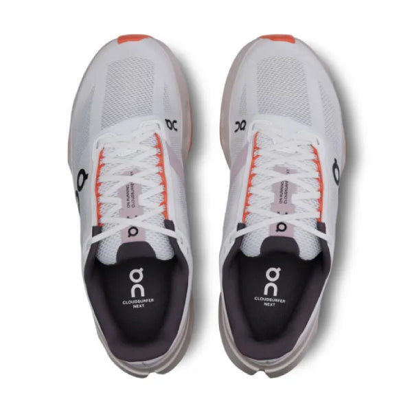 On Cloudsurfer Women&#39;s Running Shoes White Flame - CloudTec Phase Cushioning