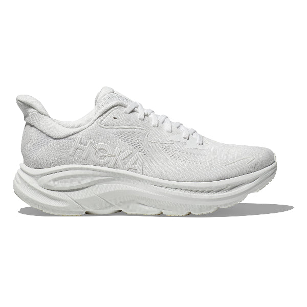Hoka Clifton 10 Women's White Cushioned Running Shoes - Plush Performance Trainer