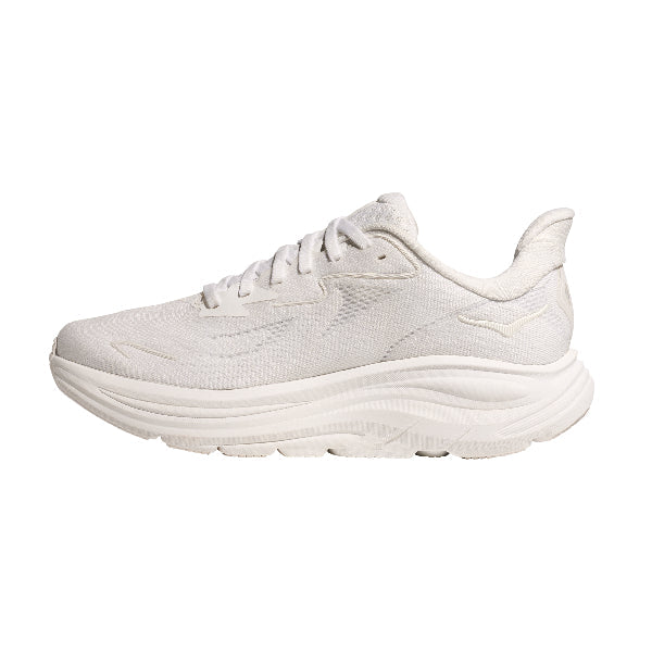 Hoka Clifton 10 Women's White Cushioned Running Shoes - Plush Performance Trainer