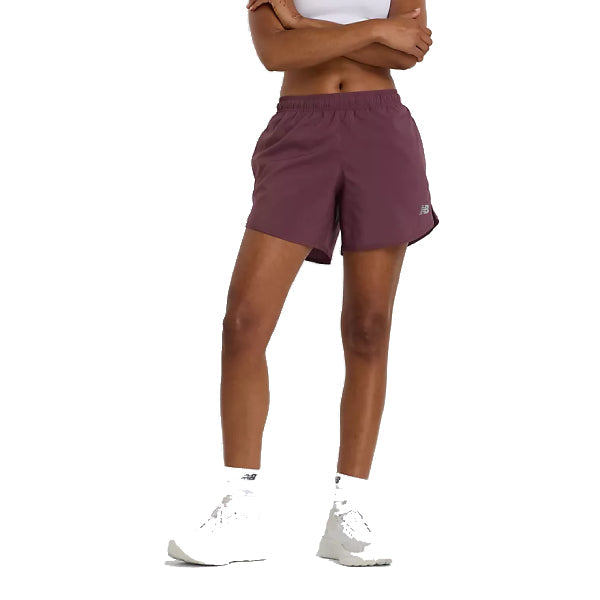 New Balance Sport Essentials 5" Faded Plum Moisture-Wicking Women's Athletic Shorts