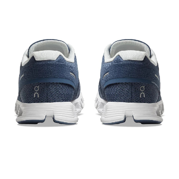 On Cloud 5 Women&#39;s Lightweight Denim White Running Shoes with CloudTec Cushioning