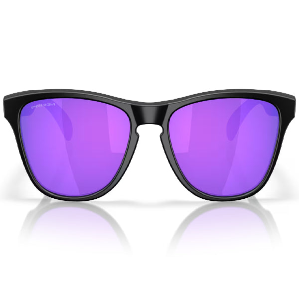 Oakley Frogskins S Matte Black Prizm Violet Round Sunglasses Superior UV Protection