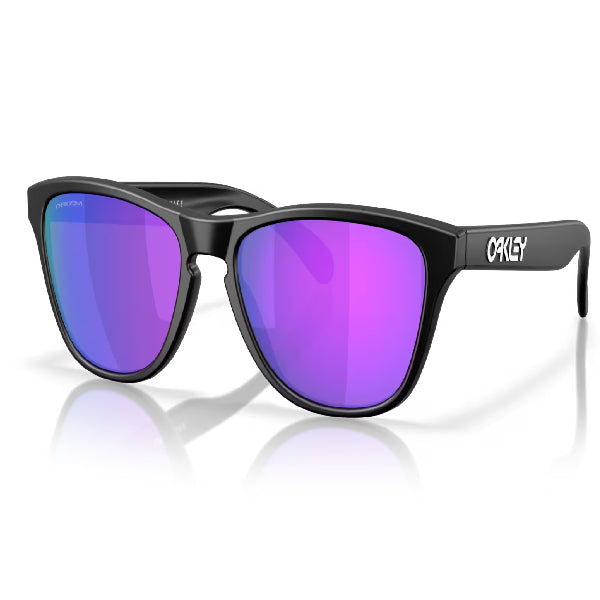Oakley Frogskins S Matte Black Prizm Violet Round Sunglasses Superior UV Protection