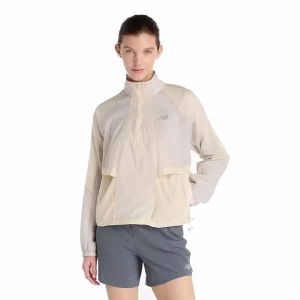 New Balance Women's Better Run Water-Resistant Jacket Linen for Outdoor Activities
