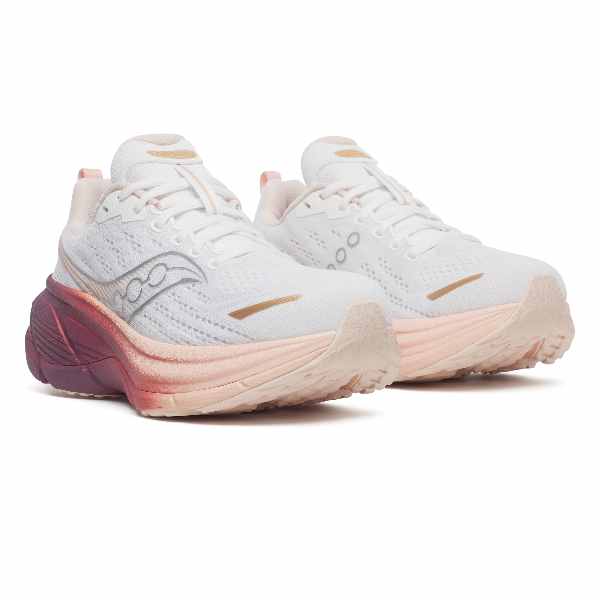 Saucony Hurricane 25 Women&#39;s Performance Running Shoes - White Cameo Comfort
