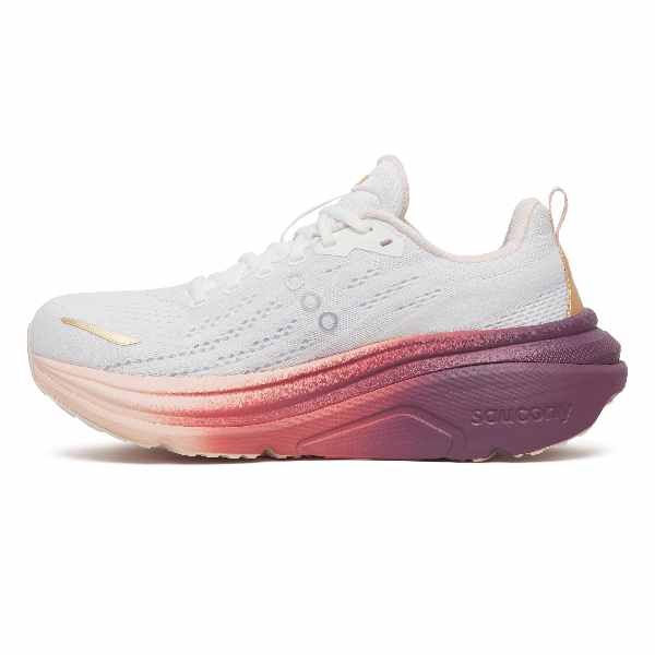 Saucony Hurricane 25 Women&#39;s Performance Running Shoes - White Cameo Comfort