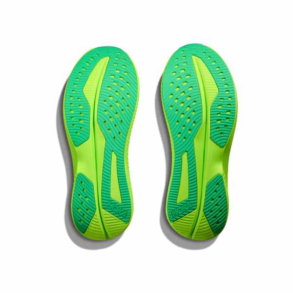 Hoka Mach 6 White Neon Lime Men&#39;s Responsive Road Running Shoes