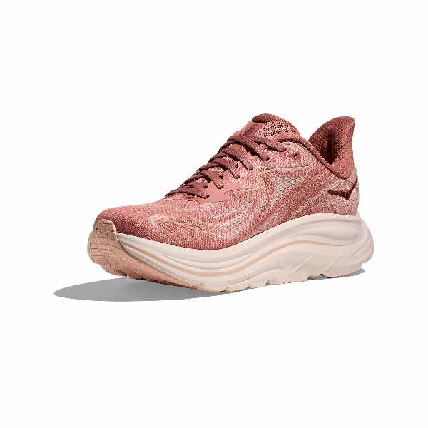 Hoka Clifton 10 Women&#39;s Plush Cushioned Running Shoes Blush Rose Latte