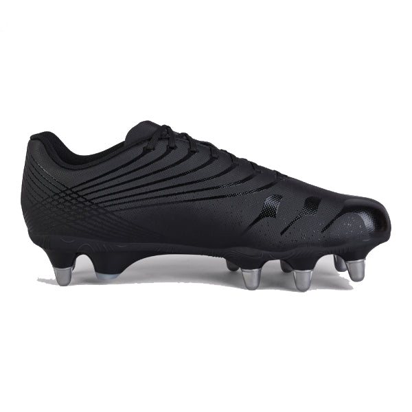 Canterbury Stampede Groundbreak Team SG Black/Silver Rugby Boots for Soft Ground