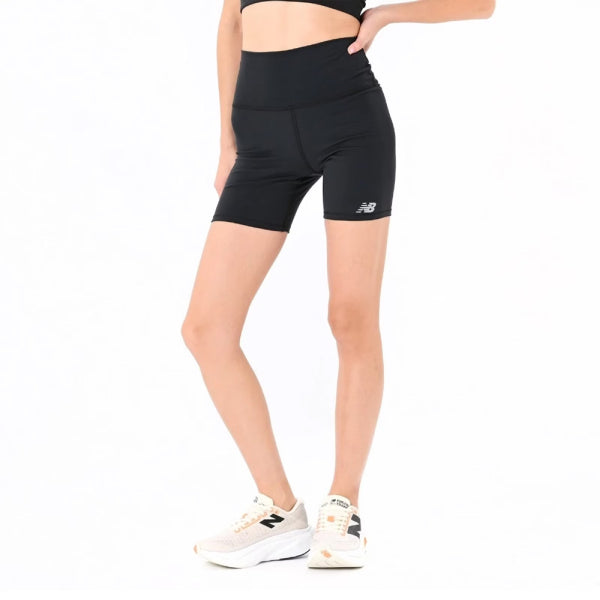 New Balance Harmony 6-Inch High-Rise Black Women's Shorts for Active Comfort