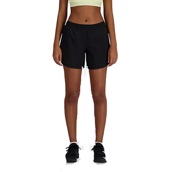 New Balance Women's 5-Inch Black Sport Shorts - Moisture-Wicking Comfort