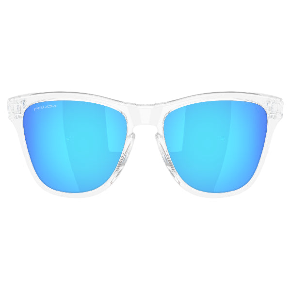 Oakley Frogskins S Polished Clear Prizm Sapphire Sunglasses Lightweight UV Protection