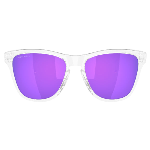 Oakley Frogskins S Polished Clear Prizm Violet Sunglasses - Ultimate UV Protection