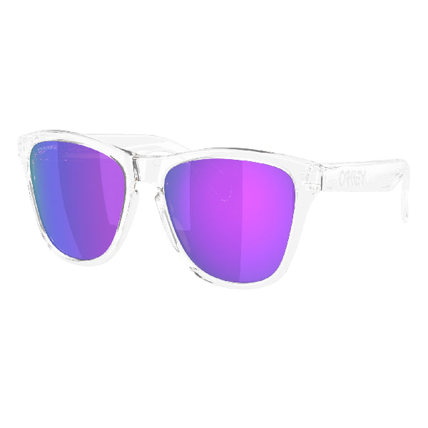 Oakley Frogskins S Polished Clear Prizm Violet Sunglasses - Ultimate UV Protection