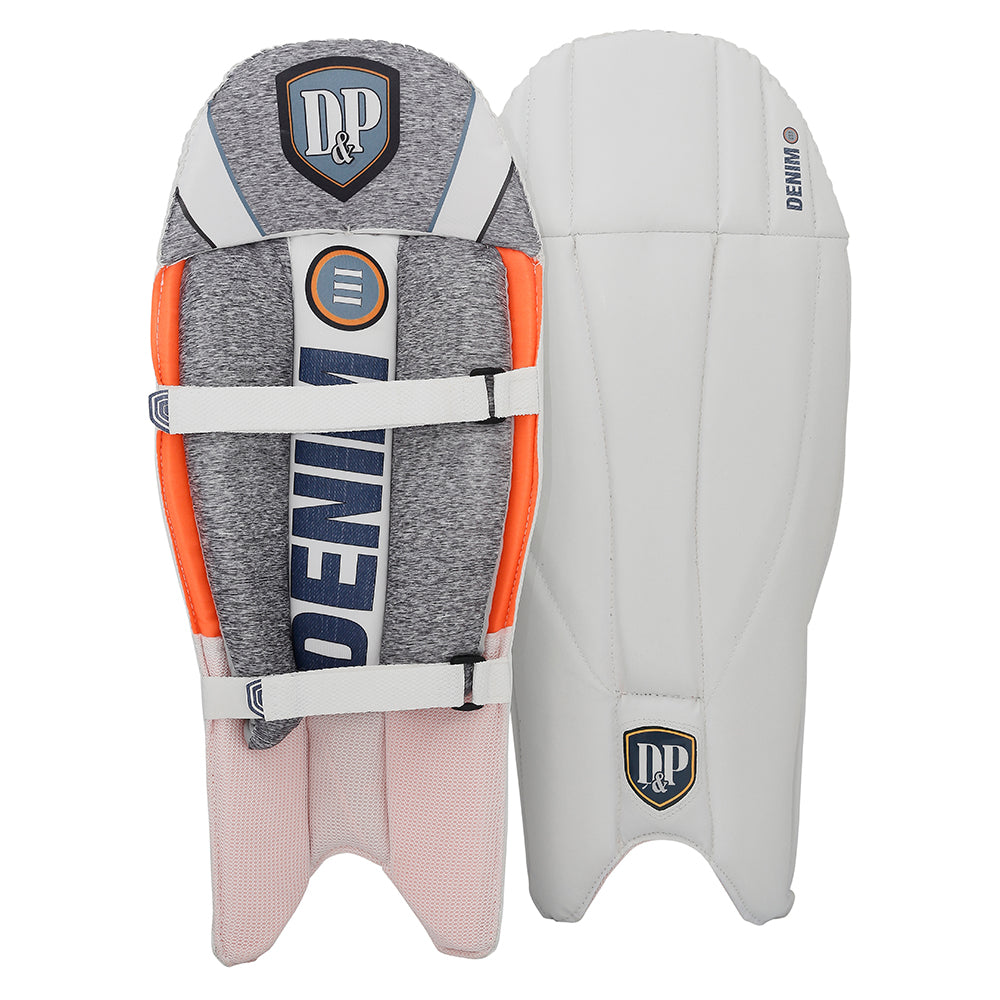 DP Denim III Cricket Wicket Keeping Pads for Senior Youth Boys