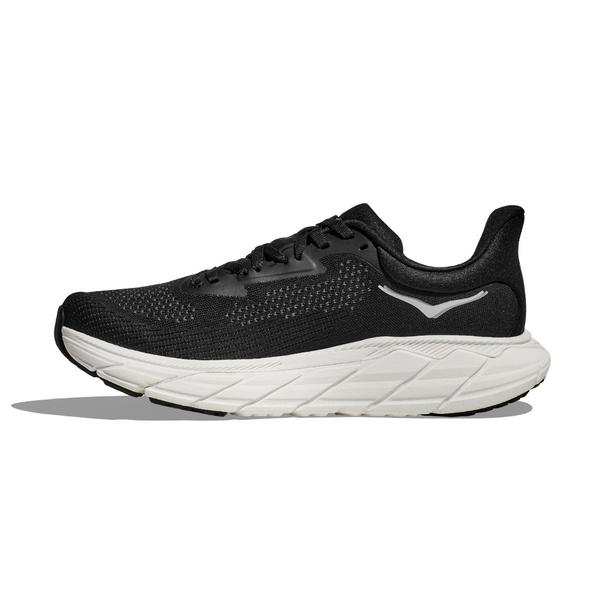 Hoka Arahi 7 Black/White Wide Men's Stability Running Shoes with J-Frame Support