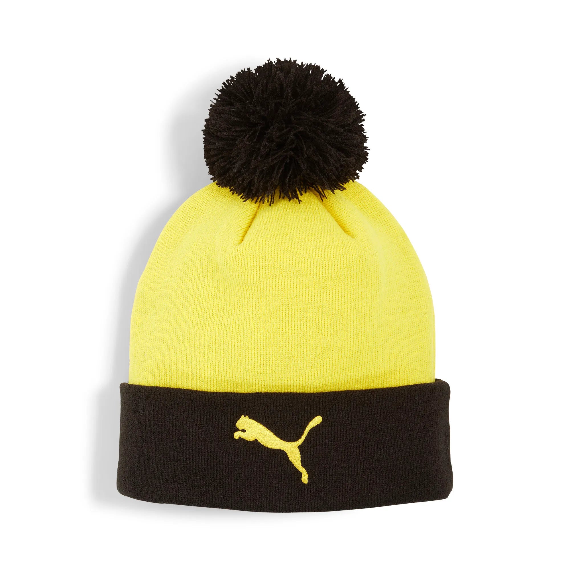 Puma Borussia Dortmund Official Fan Pom Pom Beanie – Warm Winter Hat