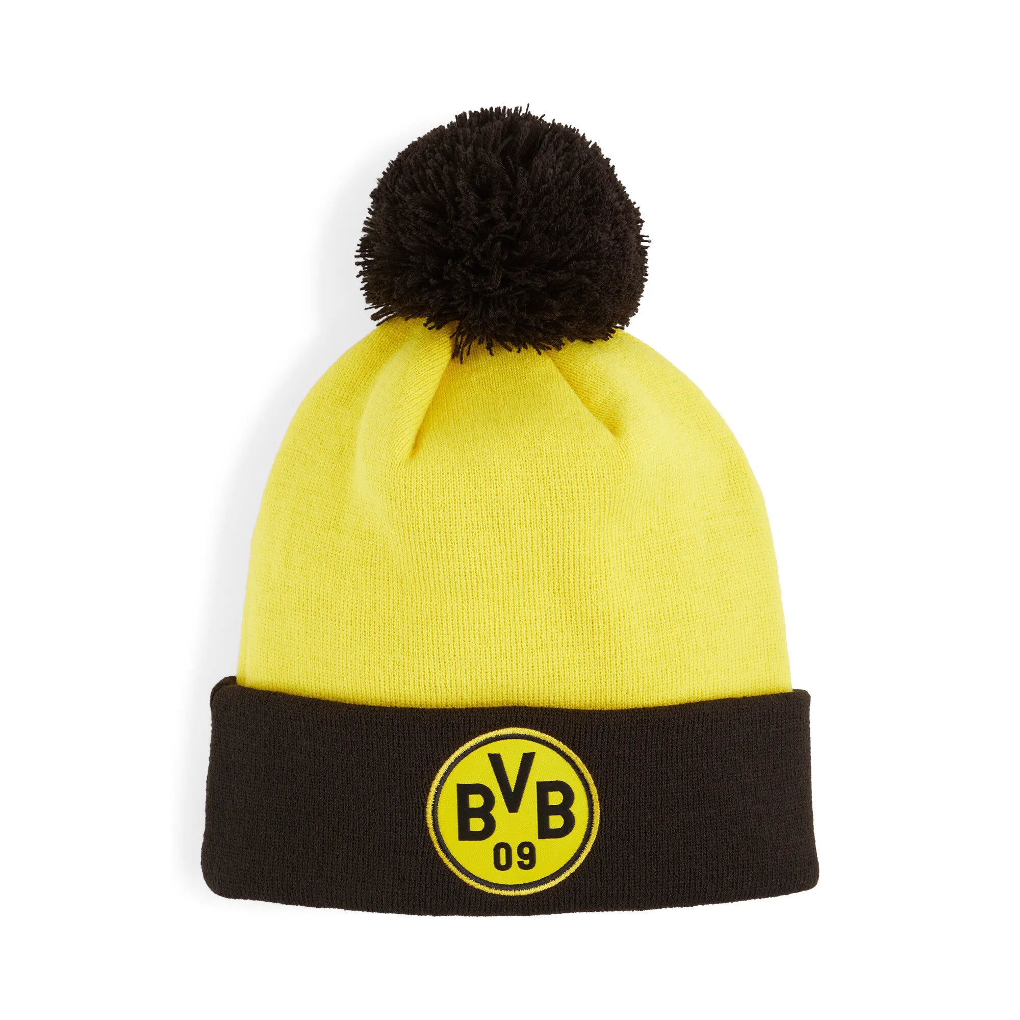 Puma Borussia Dortmund Official Fan Pom Pom Beanie – Warm Winter Hat