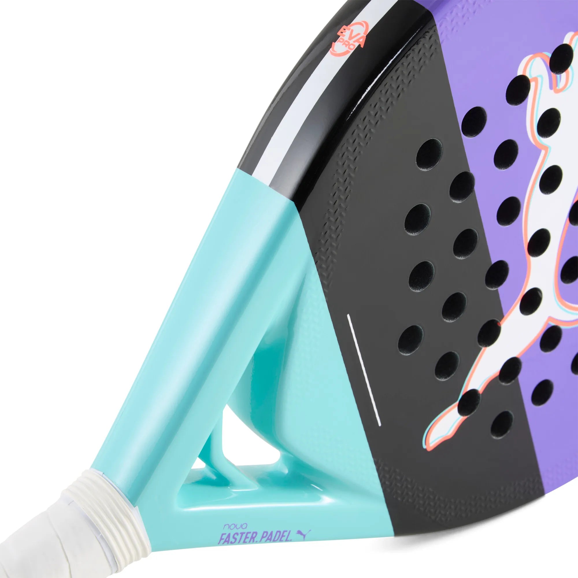 Puma Nova Padel Racket: Purple Glimmer Teardrop, Lightweight for Court Dominance