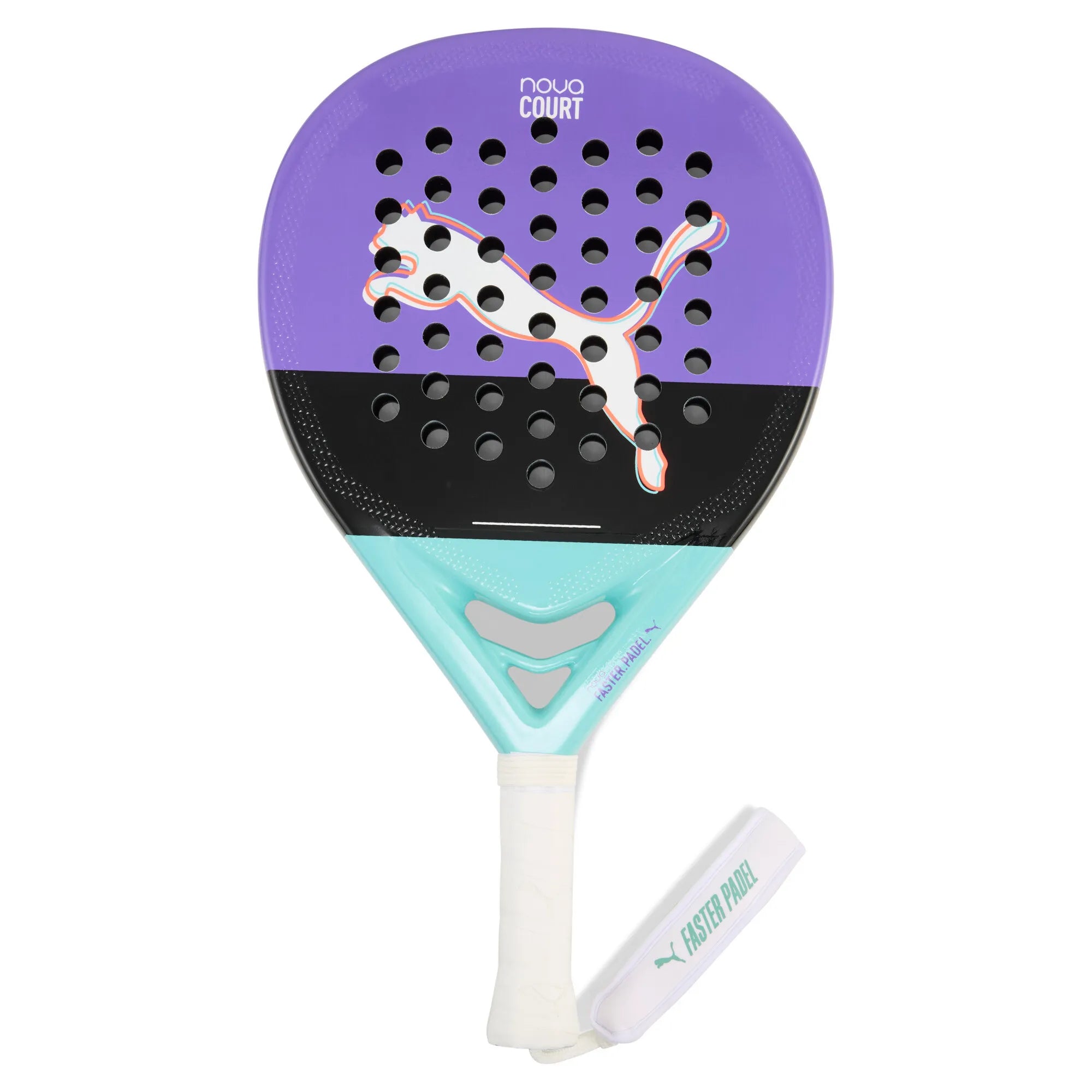 Puma Nova Padel Racket: Purple Glimmer Teardrop, Lightweight for Court Dominance