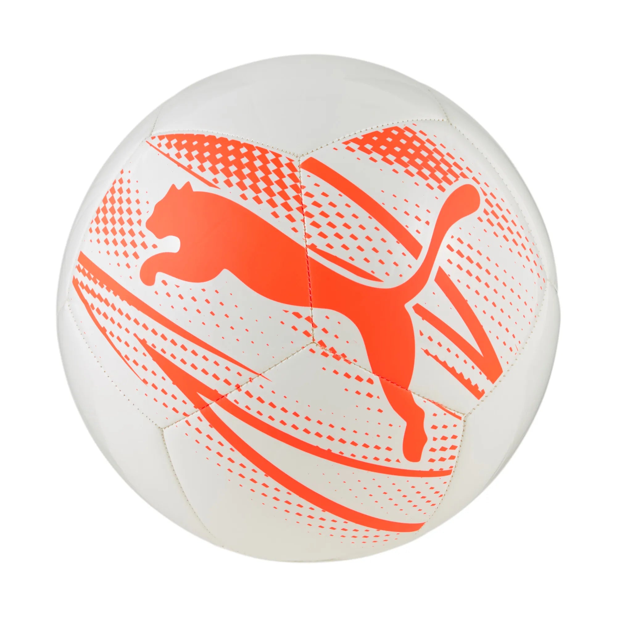 Puma ATTACANTO Durable Graphic Soccer Ball - White & Glowing Red Training