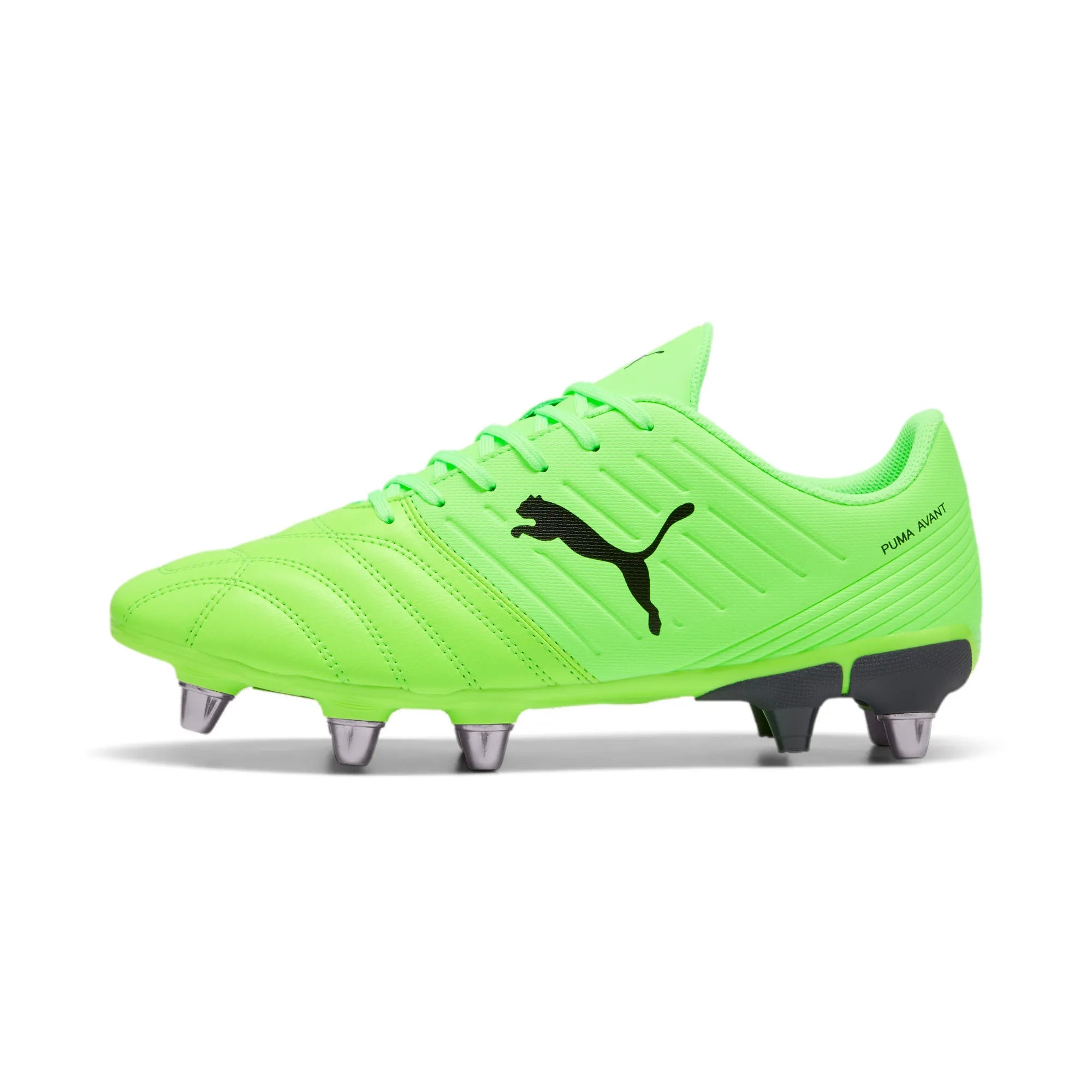 Puma Avant Green Glare Rugby Boots – Enhanced Traction, Soft Leather Upper