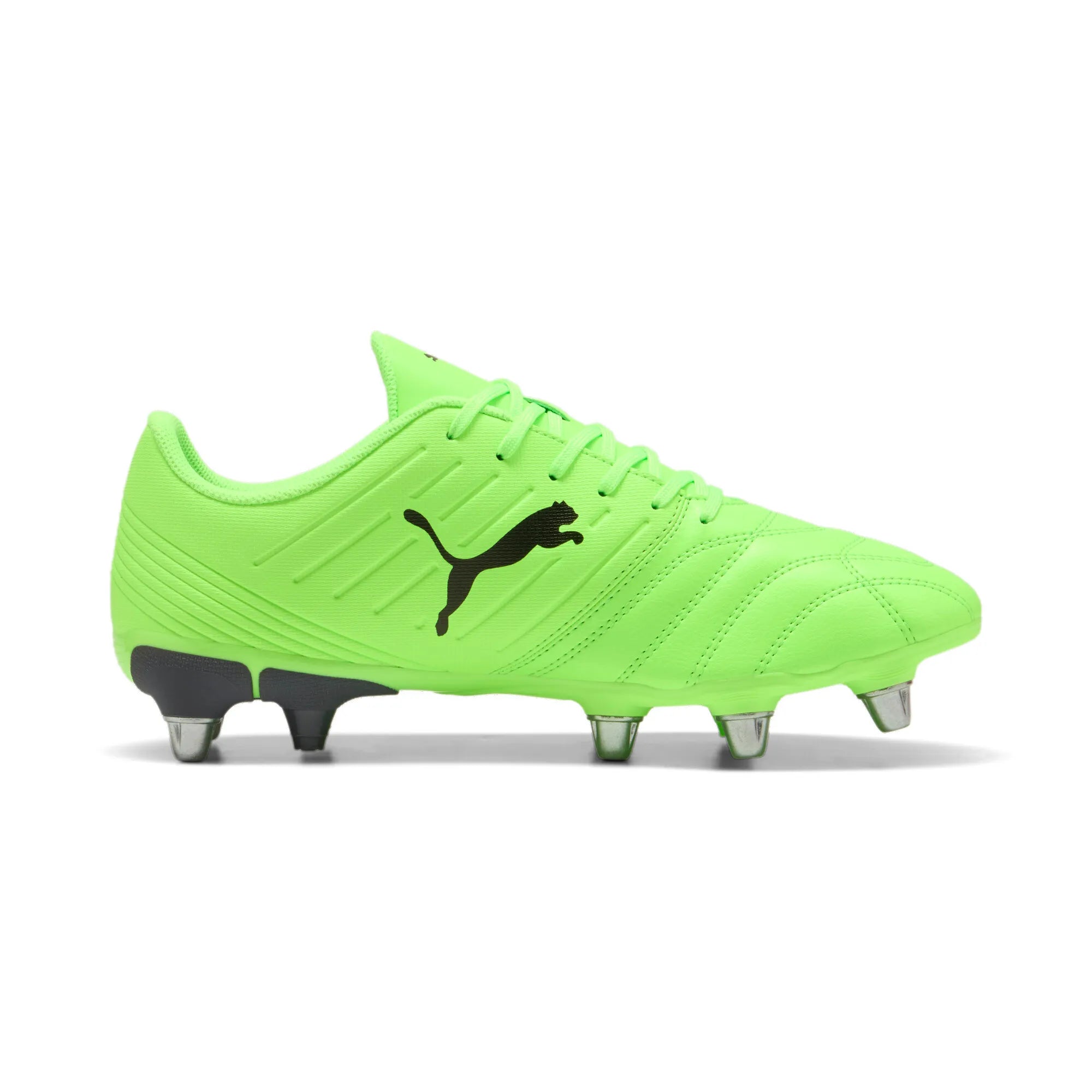 Puma Avant Green Glare Rugby Boots – Enhanced Traction, Soft Leather Upper