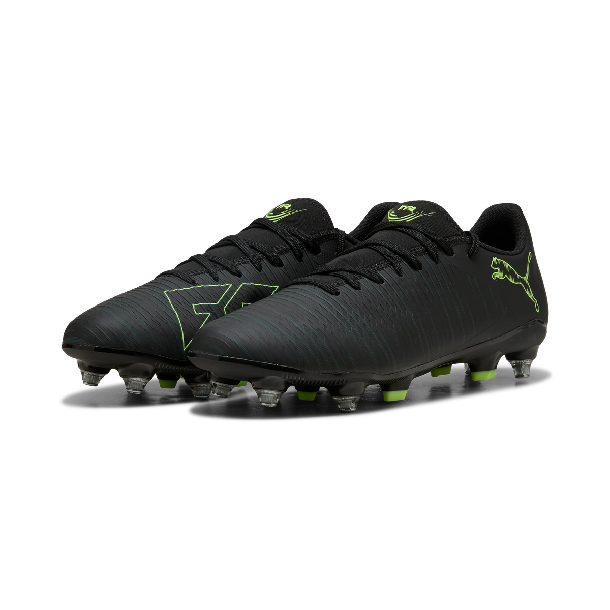 Puma Future 8 Play MxSG Black-Fizzy Light-Green Men&#39;s Soccer Cleats Soft Ground Power