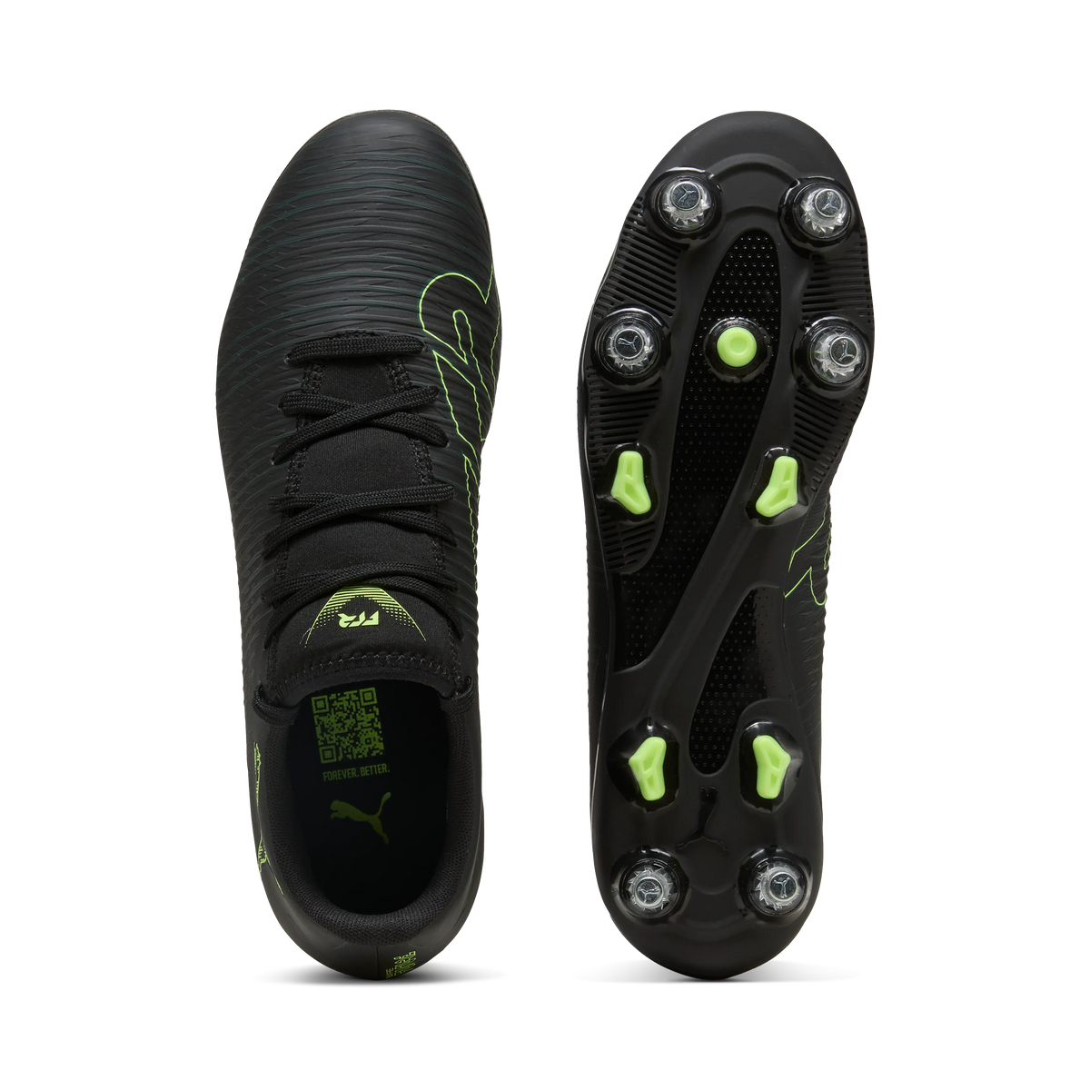 Puma Future 8 Play MxSG Black-Fizzy Light-Green Men&#39;s Soccer Cleats Soft Ground Power
