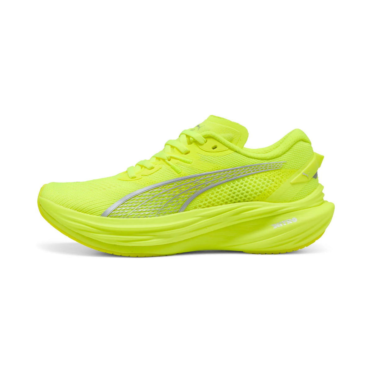 Puma Deviate NITRO 3 Women&#39;s Responsive Running Shoes Yellow Alert Silver Performance