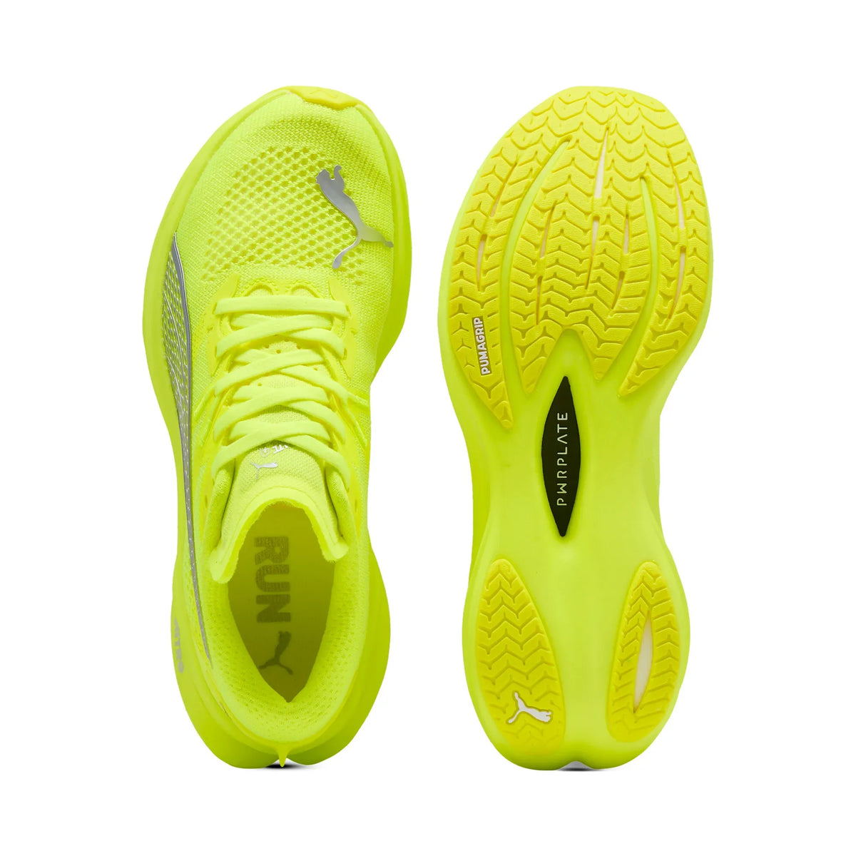 Puma Deviate NITRO 3 Women&#39;s Responsive Running Shoes Yellow Alert Silver Performance