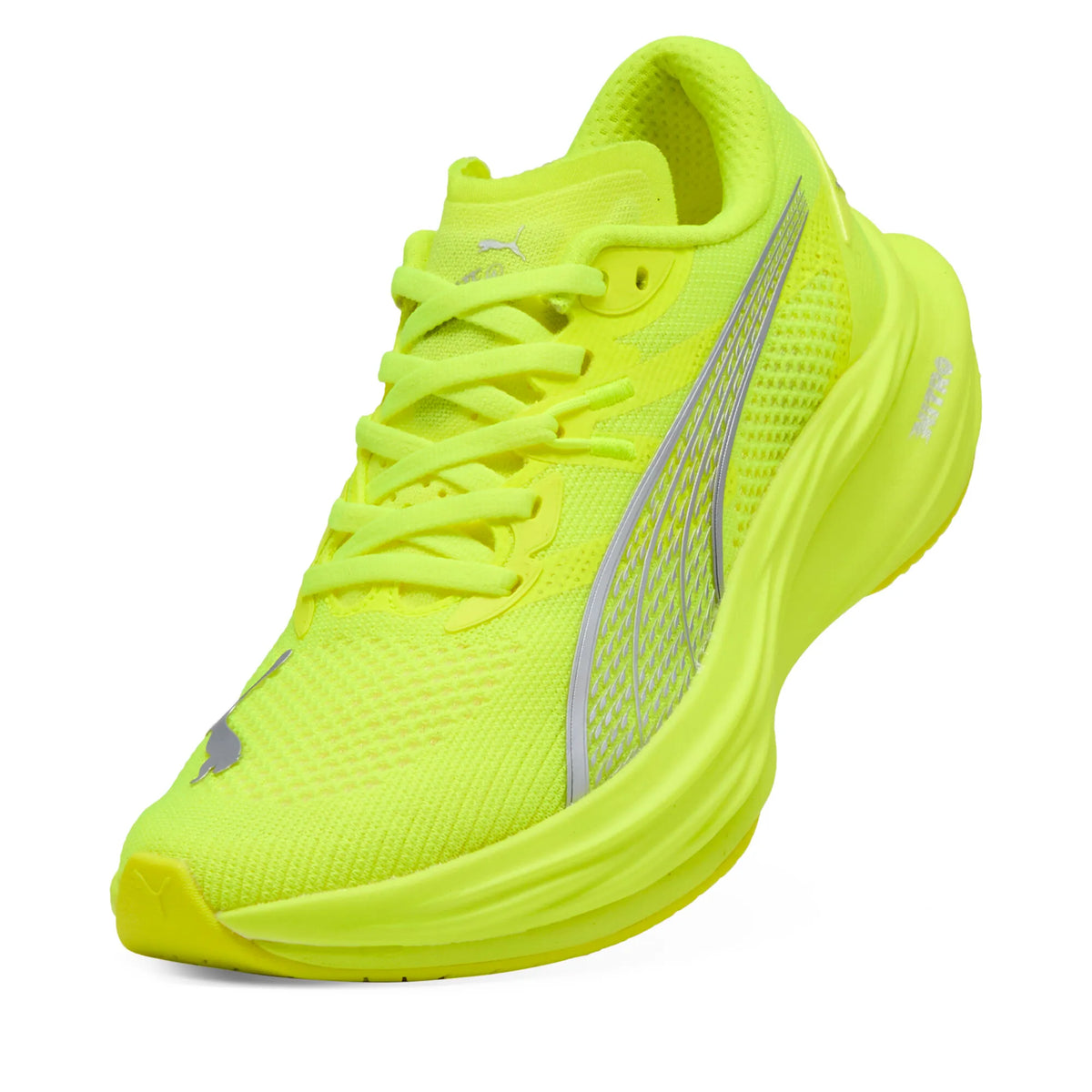 Puma Deviate NITRO 3 Women&#39;s Responsive Running Shoes Yellow Alert Silver Performance