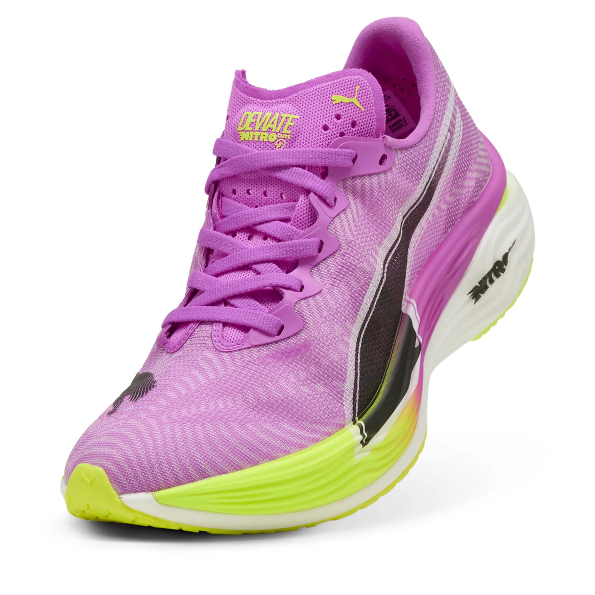 Puma Deviate NITRO Elite 3 Women&#39;s Pure Magenta Yellow Alert Performance Running Shoe