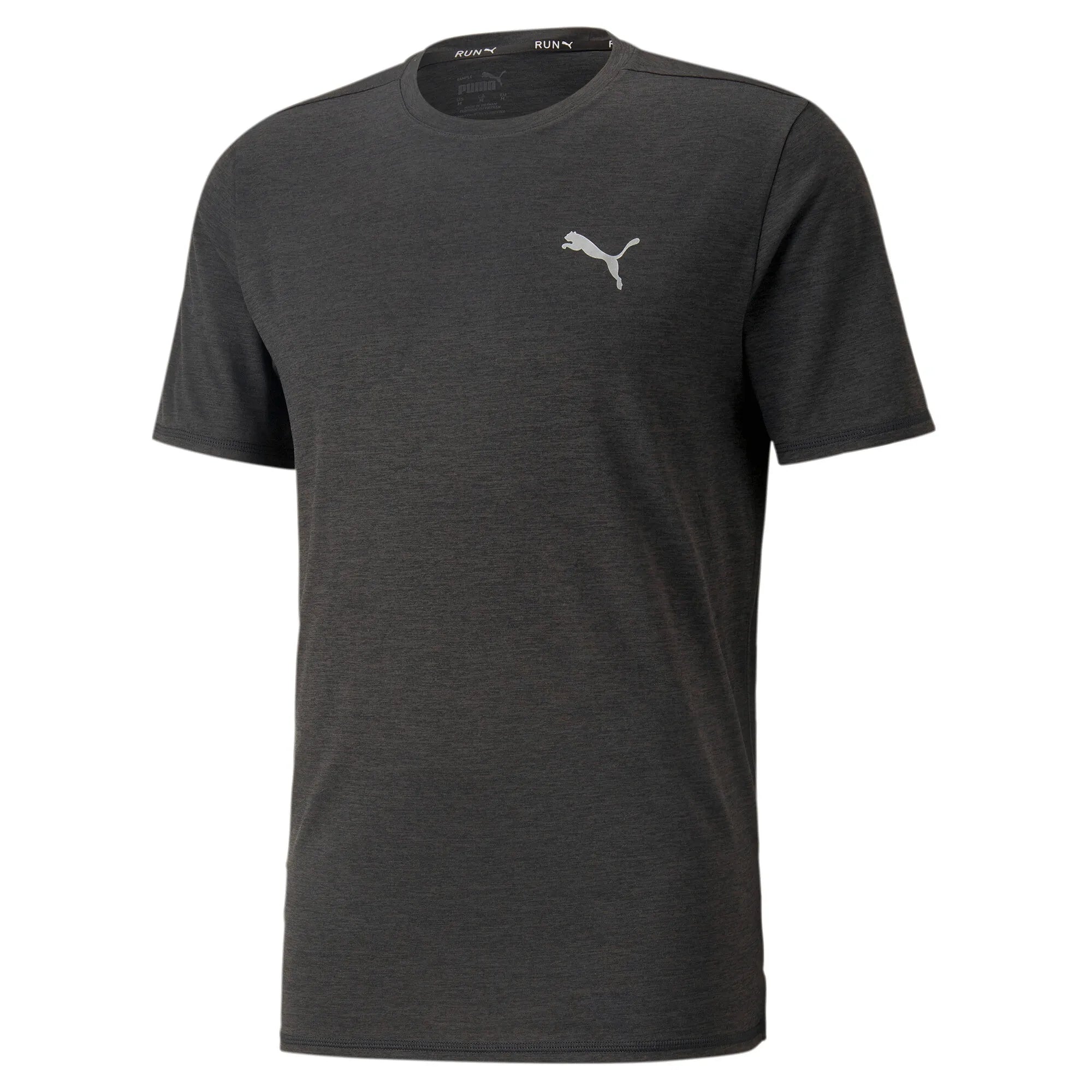 Puma Men's Run Favorite Heather Performance Short Sleeve Tee Black
