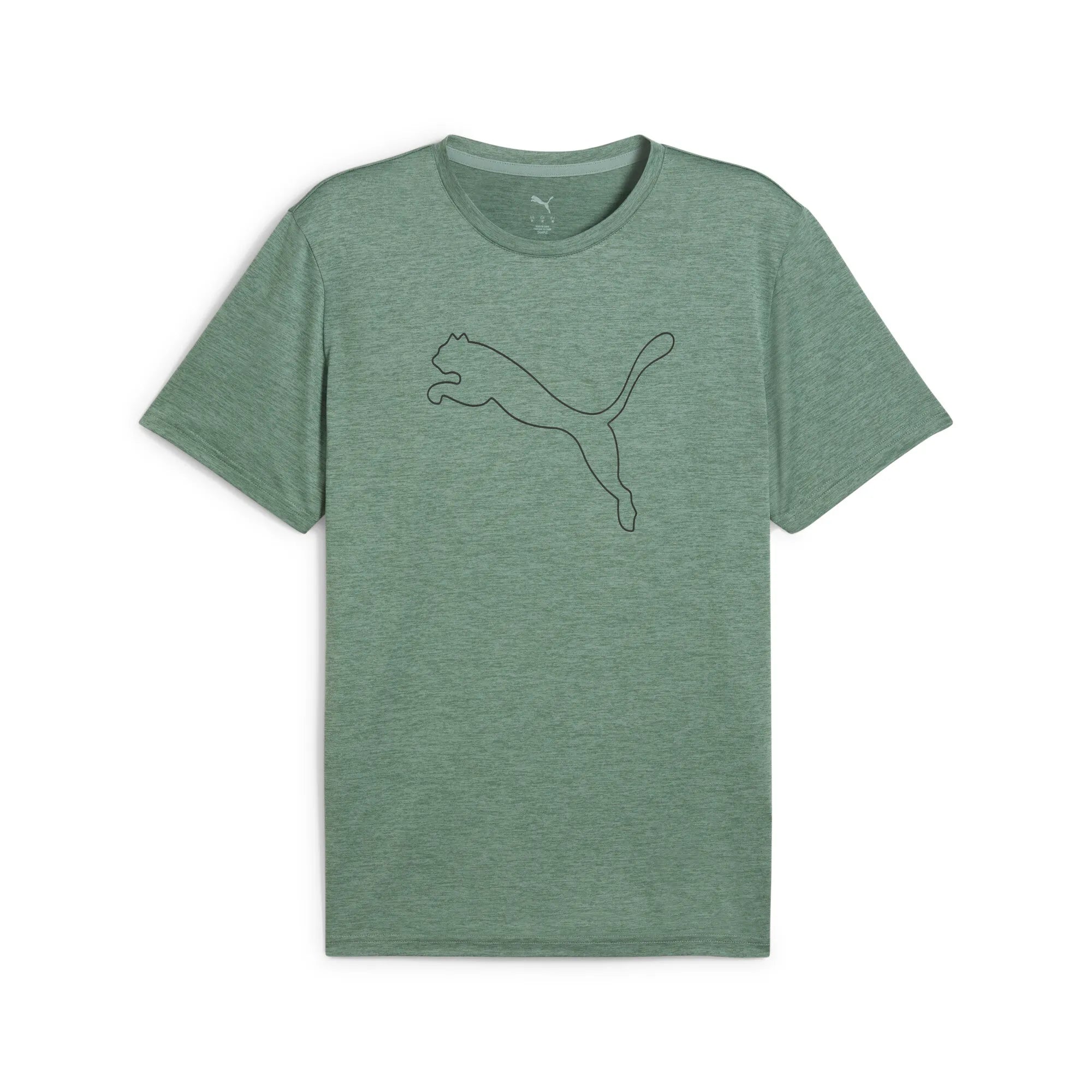 Puma Tad Essential Heather Green Moon Men's Training Tee – Soft, Breathable, Lightweight