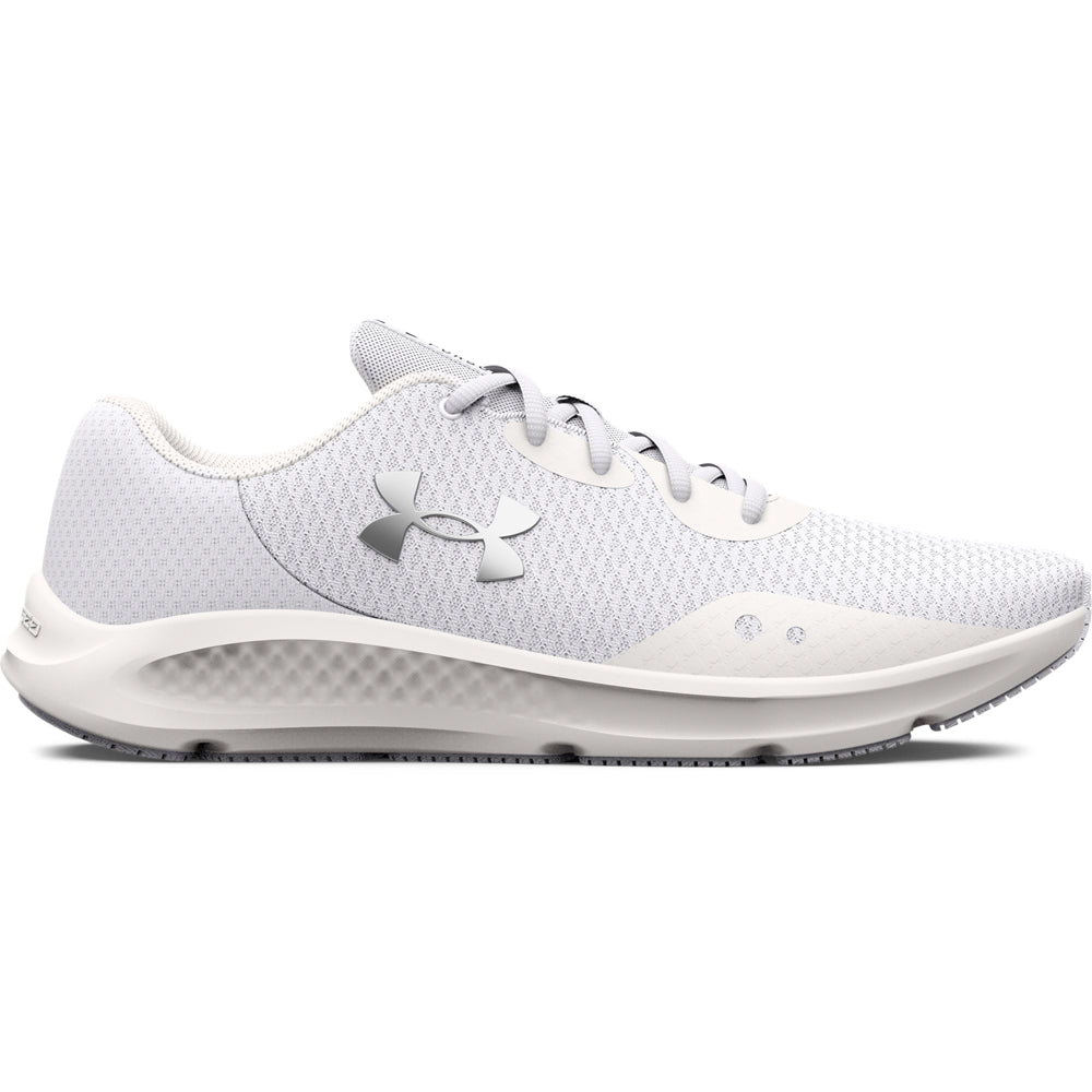 Under Armour Charged Pursuit 3 White Lightweight Breathable Running Shoes