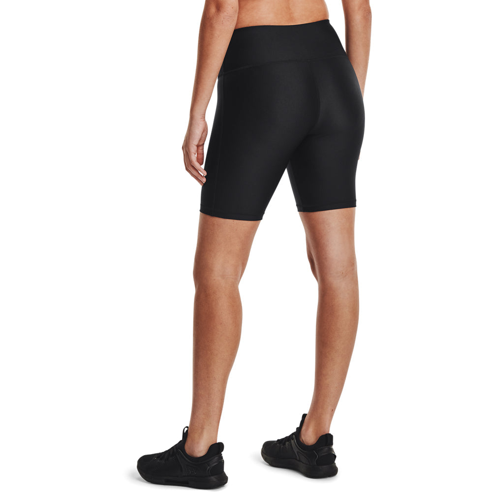 Elite Under Armour HeatGear Performance Black Bike Shorts for Women: Sweat-Wicking Comfort
