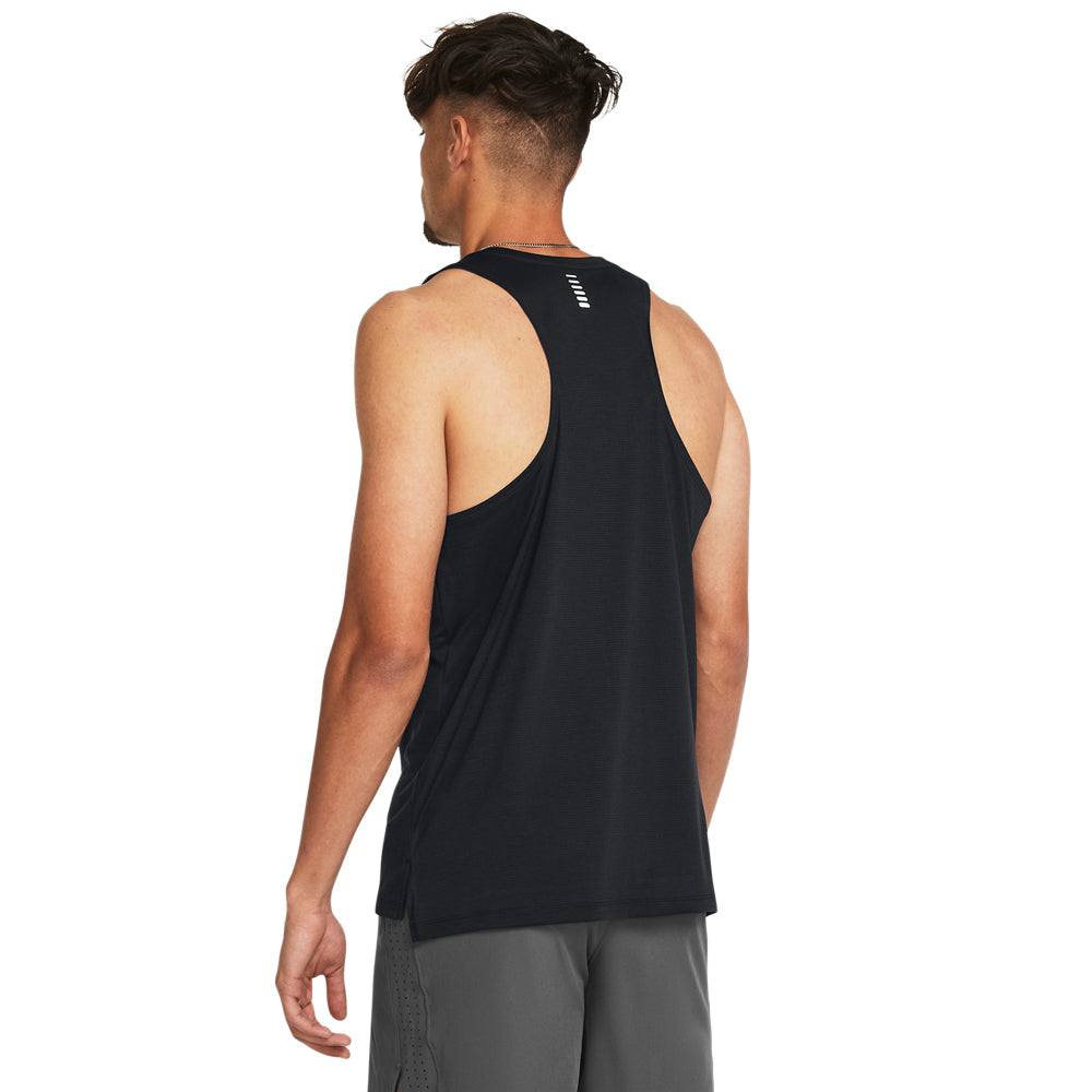 Under Armour Men's Streaker Running Singlet Lightweight Breathable Odor Control Black