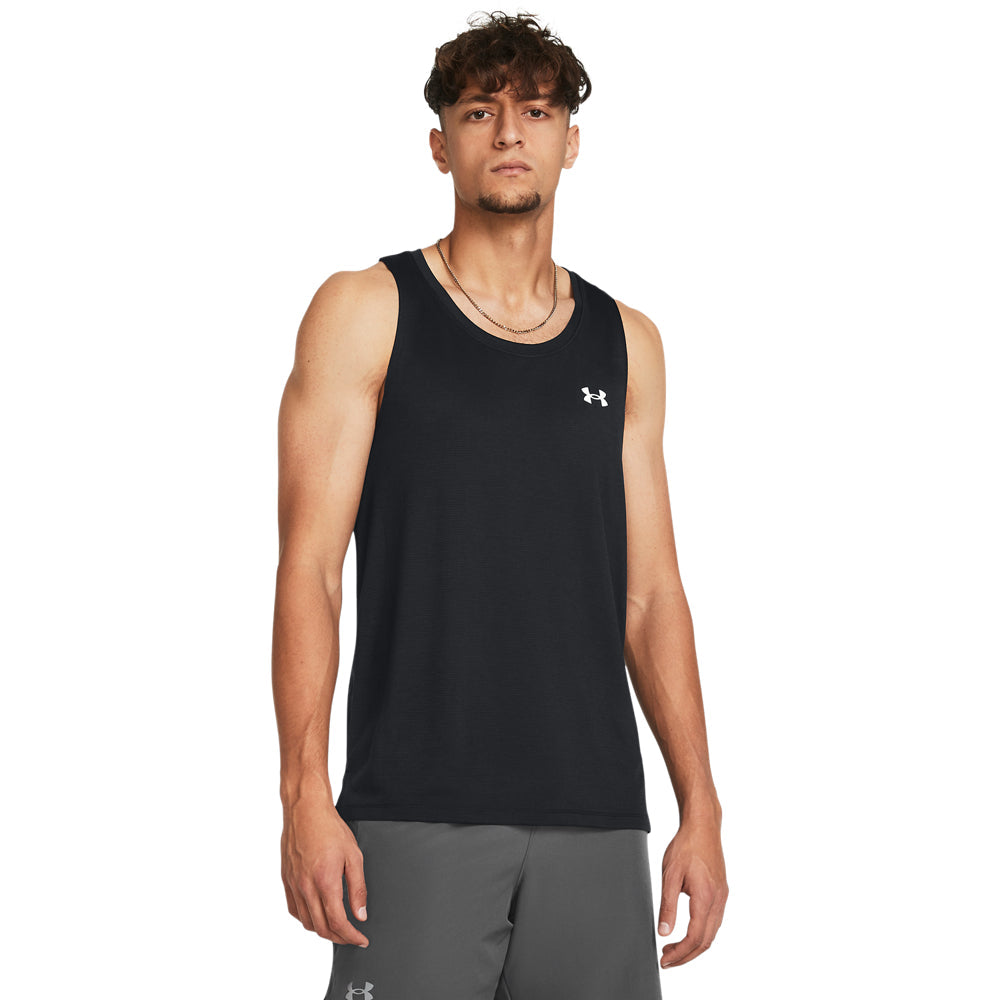 Under Armour Men's Streaker Running Singlet Lightweight Breathable Odor Control Black