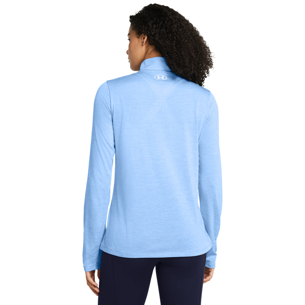 Women's Under Armour Tech 1/2 Zip Twist Blue Performance Pullover Top